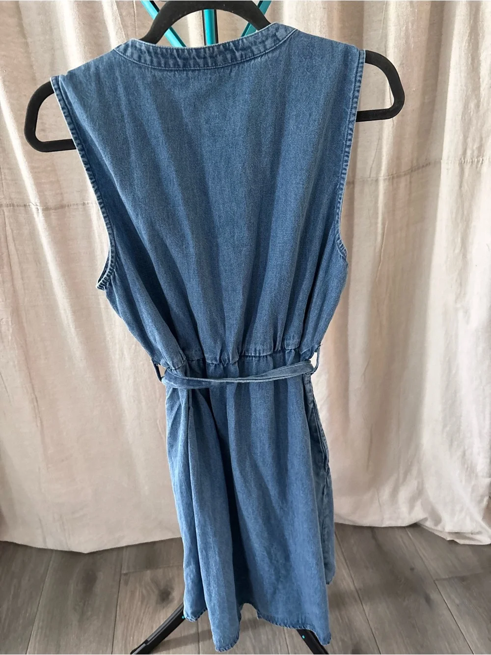 J. Crew Light Blue Chambray denim Button-Front Dress